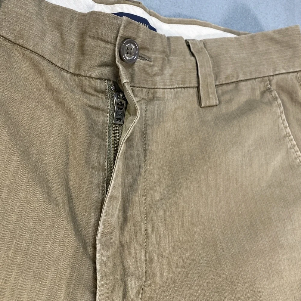 Banana Republic Mens Pants Chino Style Faded Wide‎ Leg Tan/Brown 32x32